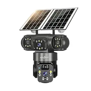 Active Pixel 4G Solar Powered 4MP CCTV Camera with 2+1 Lens | PTZ 360° Wireless Outdoor Security Camera | Motion Detection, SIM Card Slot, 2-Way Audio, IP66 Waterproof - G12s
